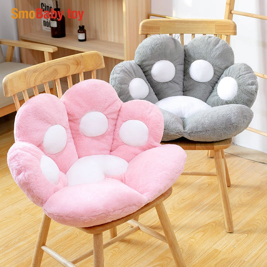 2 Sizes Cat Bear Paw Plush Seat Cushion Indoor Floor Stuffed Sofa Colorful Animal Decor Pillow for Children Grownups Gift