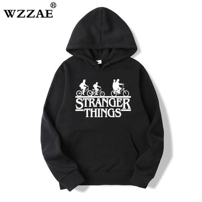 2019 Trendy Faces Stranger Things Hooded Men's Hoodies and Sweatshirts Oversized for Autumn with Hip Hop Winter Hoodies Men Brand