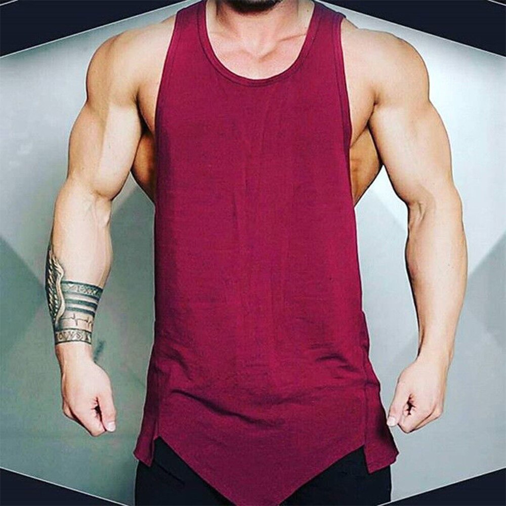 Men's Classic Basic Athletic Sport Gym Fitness Tank Top Casual Solid Sleeveless vest