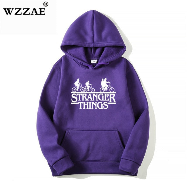 2019 Trendy Faces Stranger Things Hooded Men's Hoodies and Sweatshirts Oversized for Autumn with Hip Hop Winter Hoodies Men Brand