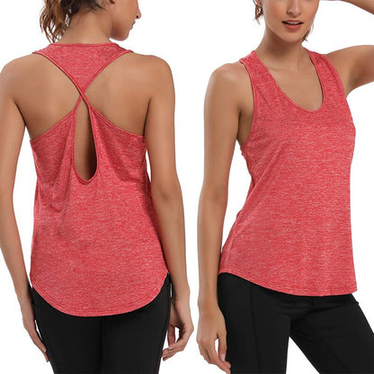 2020 Summer Womens Sports Gym Racer Back Running Vest Fitness Jogging Yoga Tank Top 10 Colors Female Yoga Shirts Outfits S-XXL