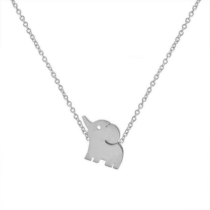 Cute Baby Elephant Necklace/304 Stainless Steel/Real Gold Plated